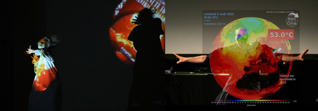 image credits: left, Laura Shapiro in photo by Kathryn Butler; right, video capture Thomas Körtvélyessy